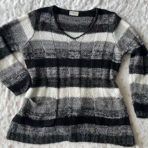 Striped Sweater with Pockets